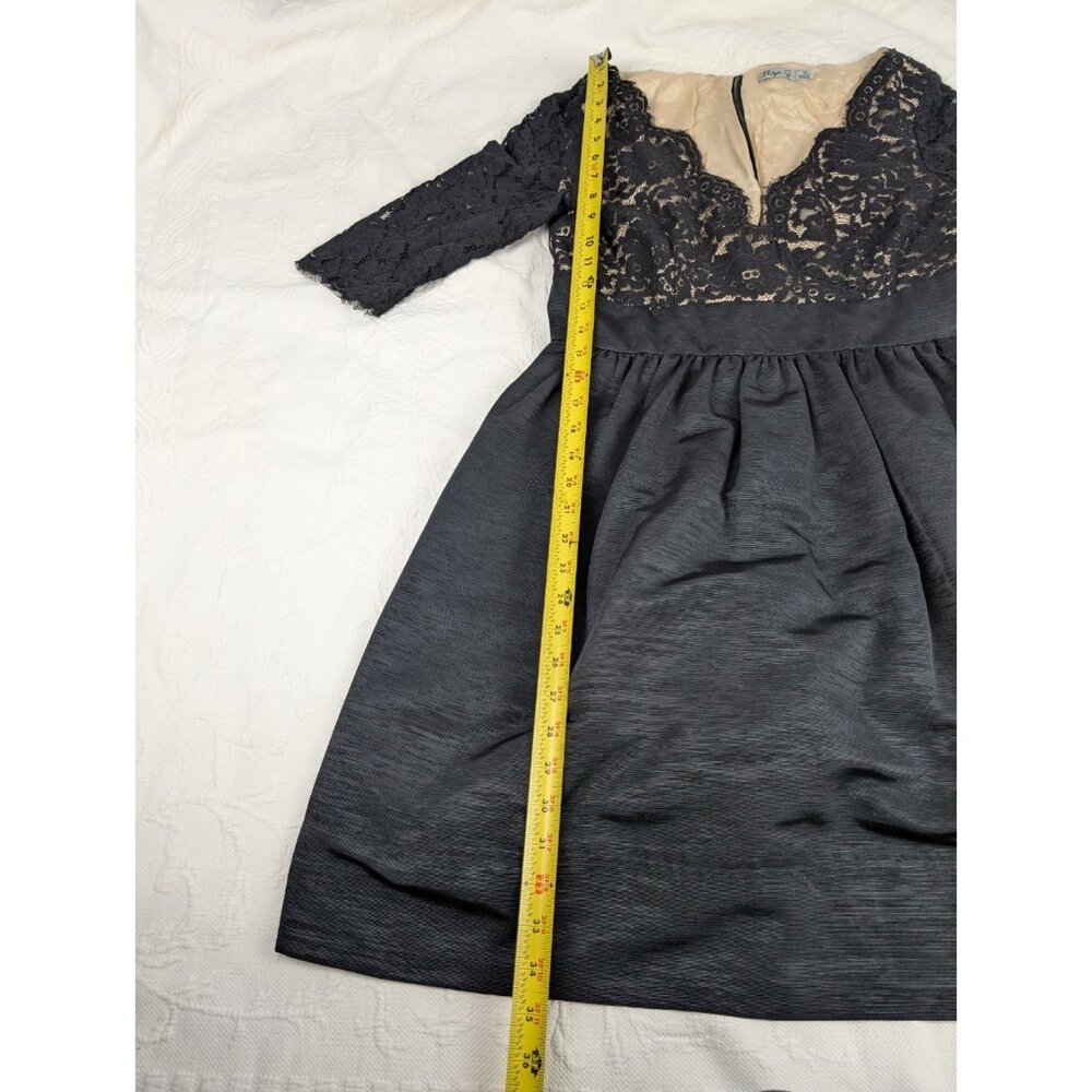 Eliza J women's Dress Size 12 Cris Cross Lace Top Fit & Flare Formal cocktail - Picture 15 of 16